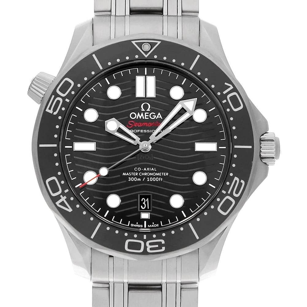 OMEGA SEAMASTER DIVER CO-AXIAL MASTER CHRONOMETER WATCH: OMEGA Seamaster Diver Co-Axial Master Chronometer Watch Brand: OMEGA Type: Wrist watch Material: Band Material Stainless Steel, Case Material Stainless Steel Color: Dial Color Black Size: Band Siz