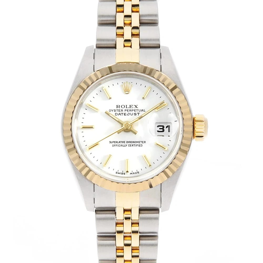 ROLEX DATEJUST WHITE WATCH (1 of 6)