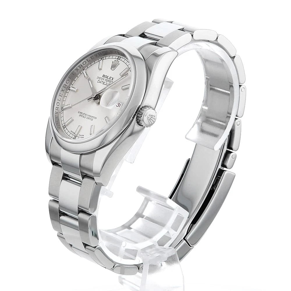 ROLEX DATEJUST SILVER WATCH - 2