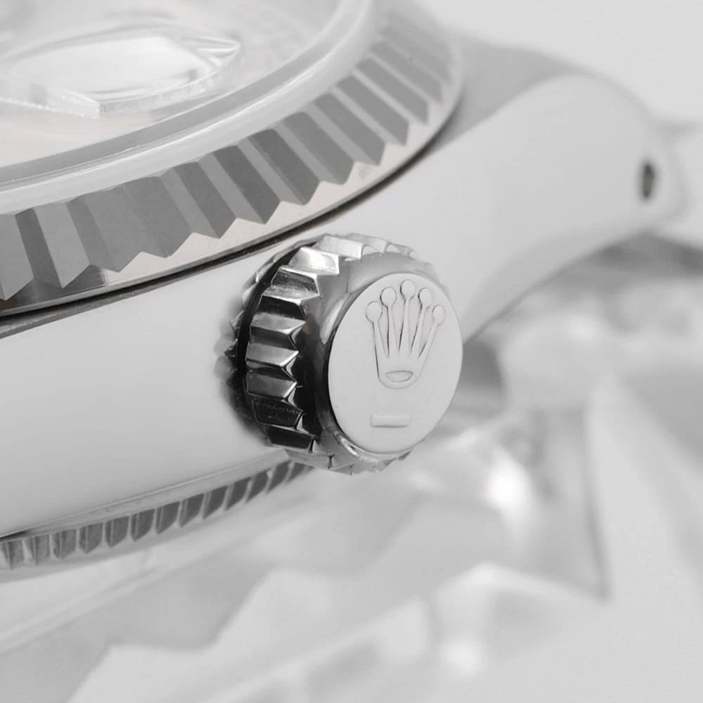 ROLEX DATEJUST SILVER WATCH - 4