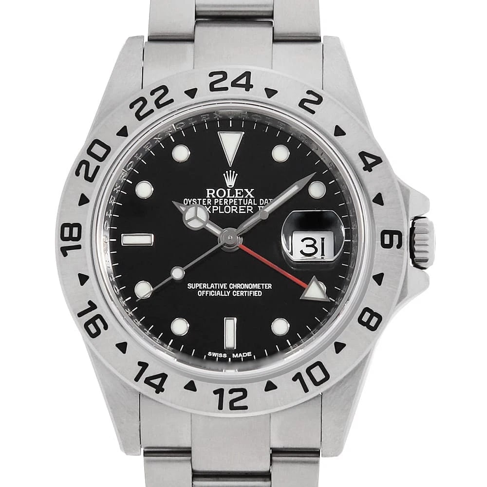ROLEX EXPLORER BLACK WATCH: ROLEX Explorer black Watch Brand: ROLEX Type: Wrist watch Material: Band Material Stainless Steel, Case Material Stainless Steel Color: Dial Color Black Size: Band Size 19.5cm (7.7inch), Case Size