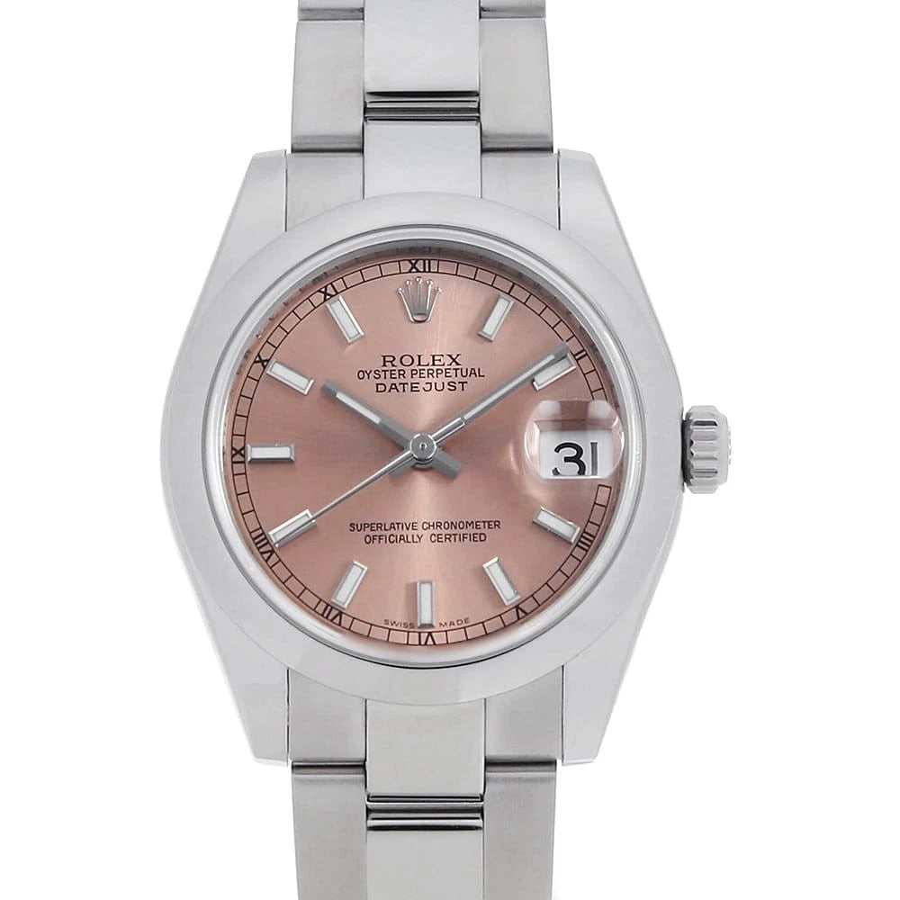 ROLEX DATEJUST PINK WATCH: ROLEX Datejust Pink Watch Brand: ROLEX Type: Wrist watch Material: Band Material Stainless Steel, Case Material Stainless Steel Color: Dial Color Pink Size: Band Size 16.5cm (6.5inch), Case