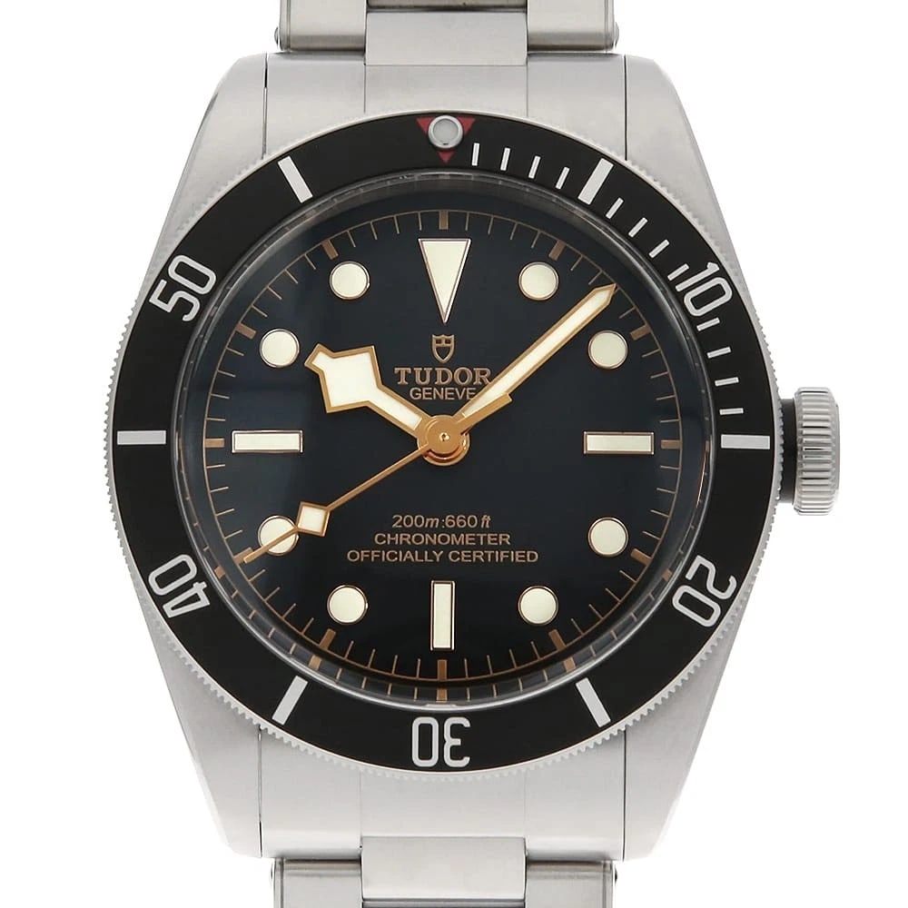 TUDOR HERITAGE BLACK BAY BRACELET WATCH: TUDOR Heritage Black Bay Bracelet Watch Brand: TUDOR Type: Wrist watch Material: Band Material Stainless Steel, Case Material Stainless Steel Color: Dial Color Black Size: Band Size 18.5cm