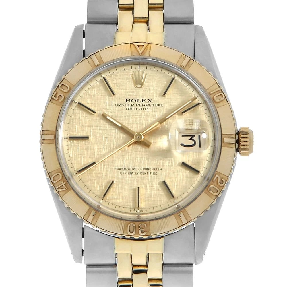 ROLEX DATEJUST THUNDERBIRD CHAMPAGNE JUBILEE BRACELET WATCH: ROLEX Datejust Thunderbird Champagne Jubilee Bracelet Watch Brand: ROLEX Type: Wrist watch Material: Band Material Stainless Steel/Yellow Gold, Case Material Stainless Steel/Yellow Gold Color: