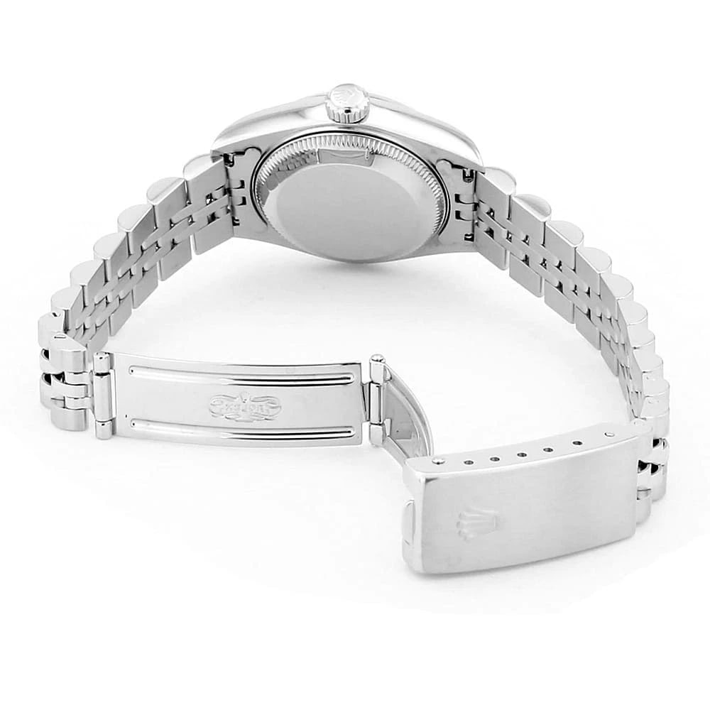 ROLEX DATEJUST DIAMOND SILVER WATCH - 4