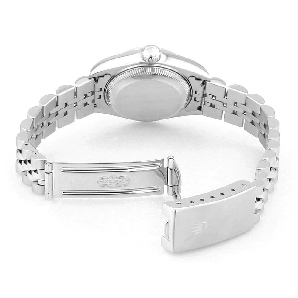 ROLEX DATEJUST DIAMOND SILVER P WATCH - 4