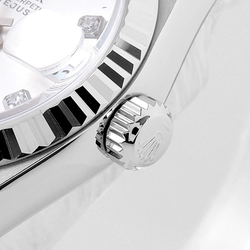 ROLEX DATEJUST DIAMOND SILVER P WATCH - 6