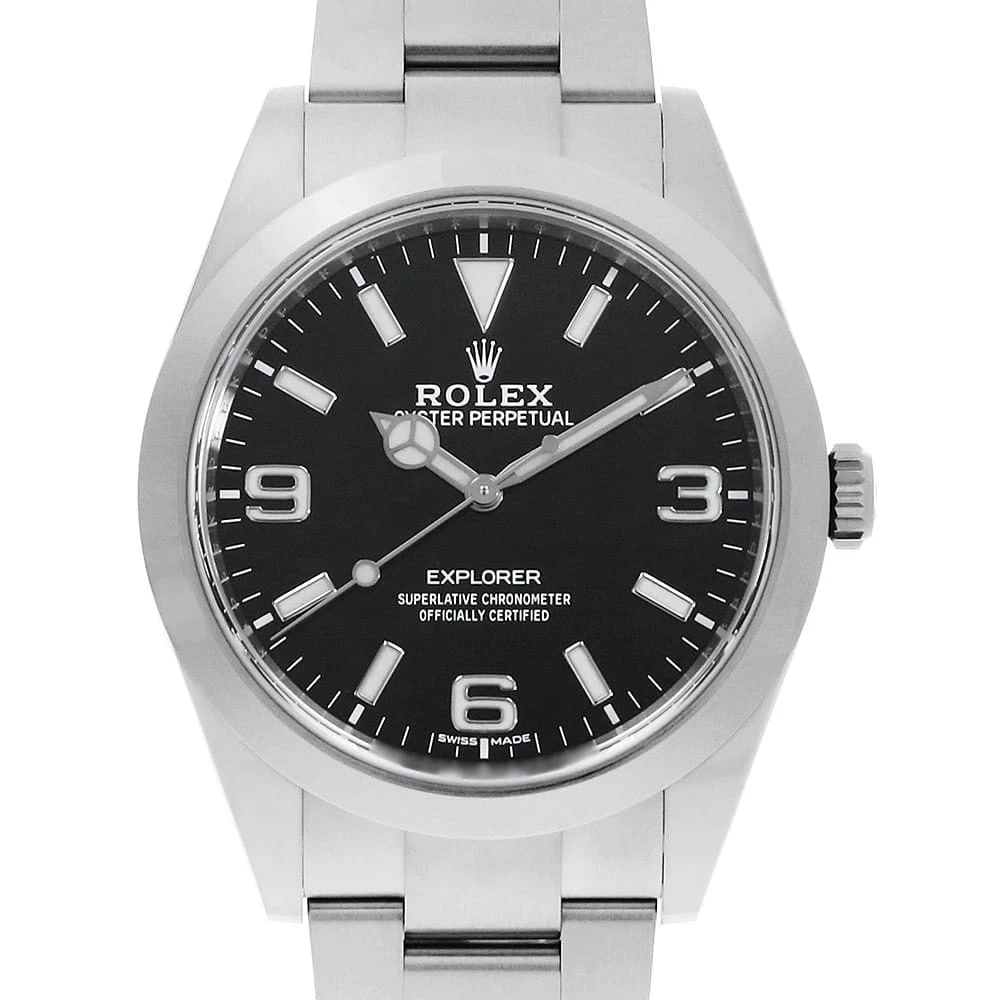 ROLEX EXPLORER LATE MODEL WHITE BLACK WATCH (1 of 7)