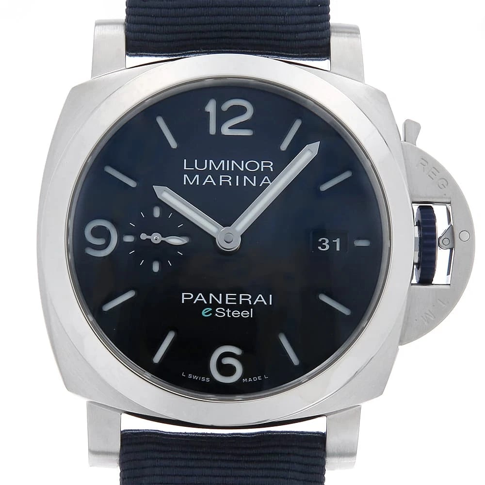PANERAI LUMINOR MARINA BLU PROFONDO WATCH: PANERAI Luminor Marina Blu Profondo Watch Brand: PANERAI Type: Wrist watch Material: Band Material Nylon, Case Material eSteel Color: Dial Color Blue Size: Band Size NONE, Case Size Case:W44mm