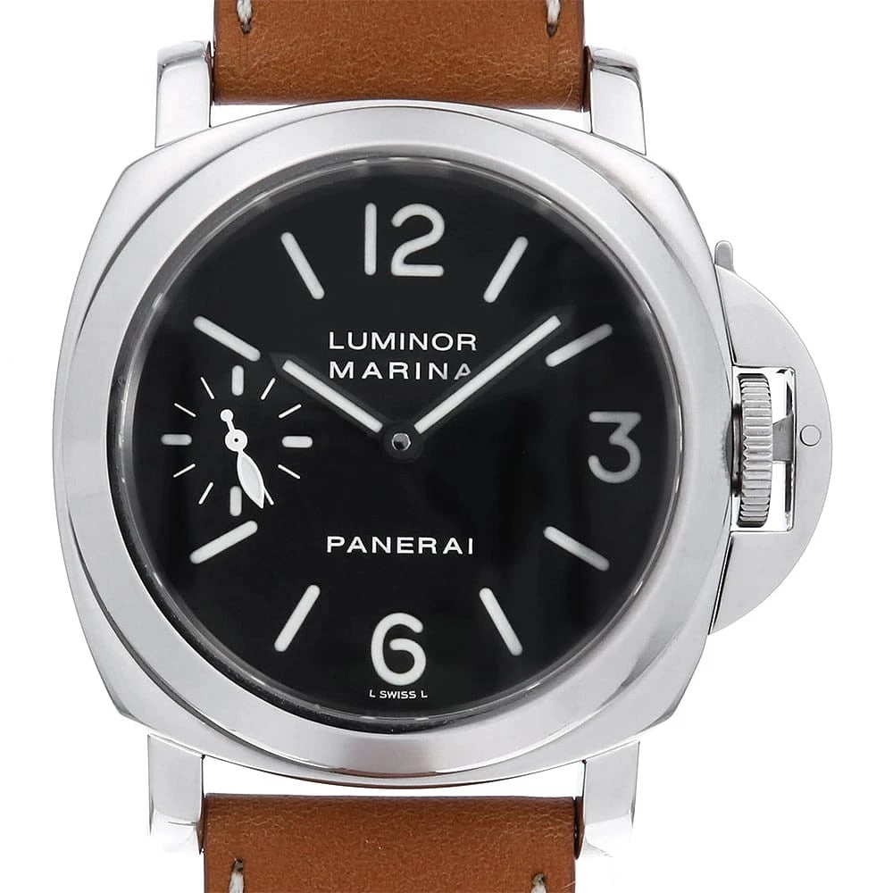PANERAI LUMINOR MARINA WATCH: PANERAI Luminor Marina Watch Brand: PANERAI Type: Wrist watch Material: Band Material Calfskin, Case Material Stainless Steel Color: Dial Color Black Size: Band Size NONE, Case Size Case:W44mm