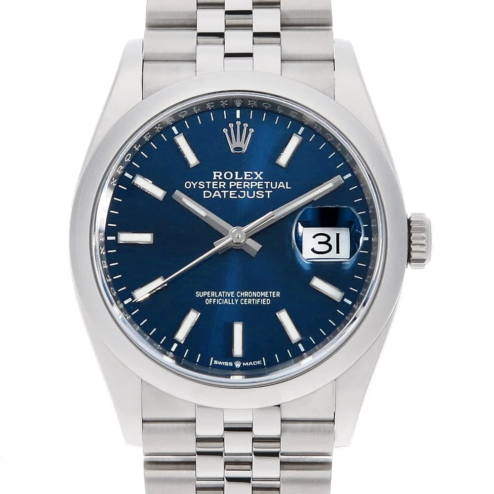ROLEX BLUE ROW JUBILEE BRACELET SECOND WATCH: ROLEX blue row jubilee bracelet second Watch Brand: ROLEX Type: Wrist watch Material: Band Material Stainless Steel, Case Material Stainless Steel Color: Dial Color Blue Size: Band Size 19cm
