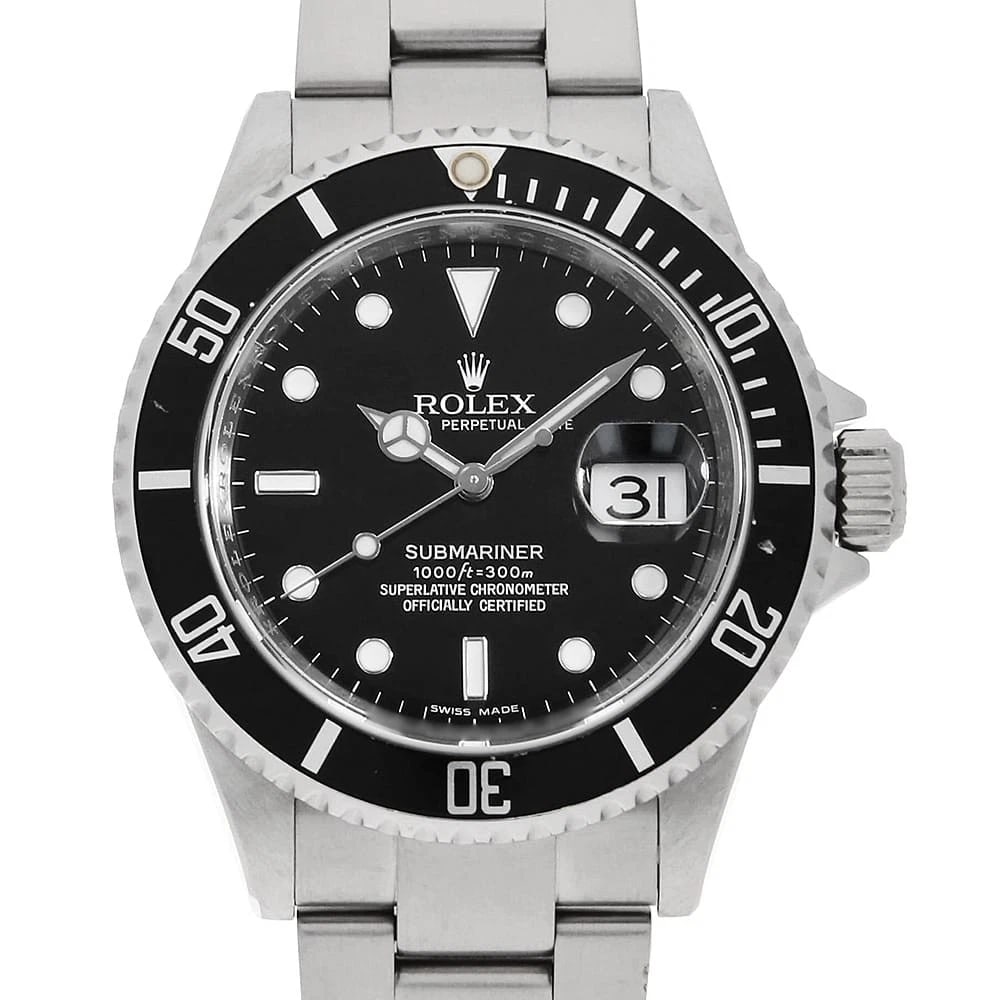 ROLEX SUBMARINER DATE BLACK M WATCH: ROLEX SUBMARINER Date black M Watch Brand: ROLEX Type: Wrist watch Material: Band Material Stainless Steel, Case Material Stainless Steel Color: Dial Color Black Size: Band Size 19cm (7.5inch), Ca