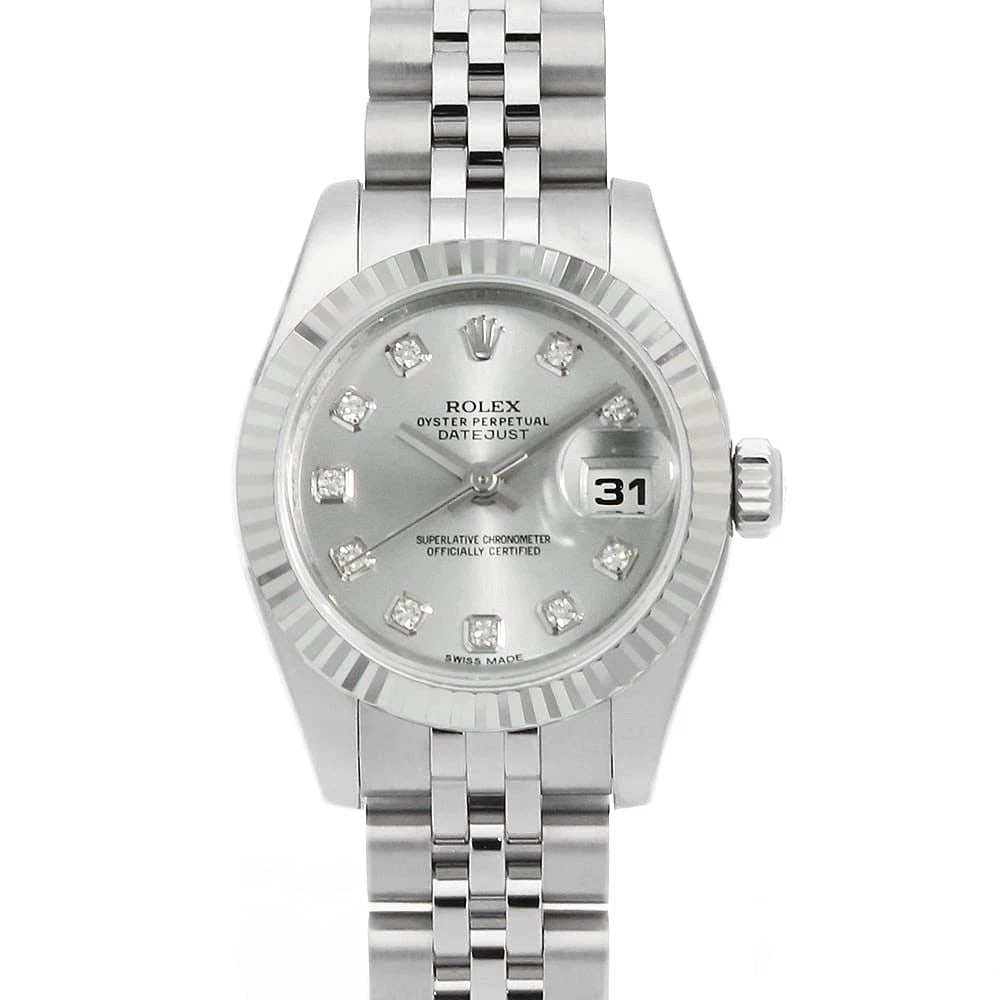 ROLEX DATEJUST DIAMOND SILVER WATCH: ROLEX Datejust Diamond Silver Watch Brand: ROLEX Type: Wrist watch Material: Band Material Stainless Steel, Case Material Stainless Steel/White gold Color: Dial Color Silver Size: Band Size