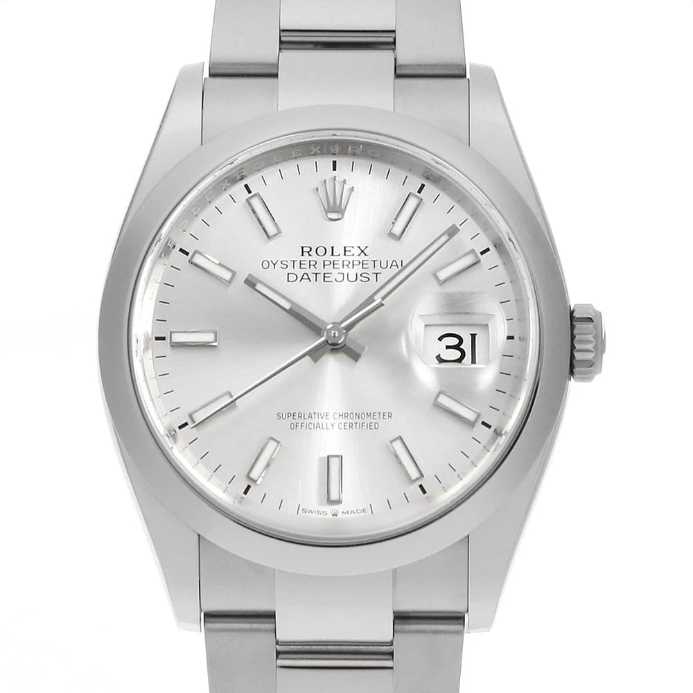 ROLEX DATEJUST SILVER ROWS OYSTER BREATH SECOND WATCH (1 of 7)