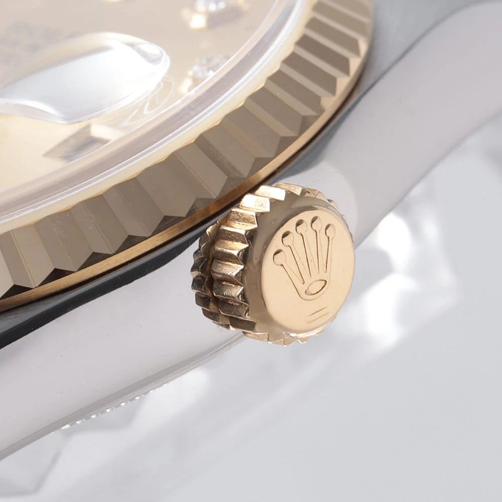 ROLEX DATEJUST DIAMOND CHAMPAGNE SECOND WATCH - 5