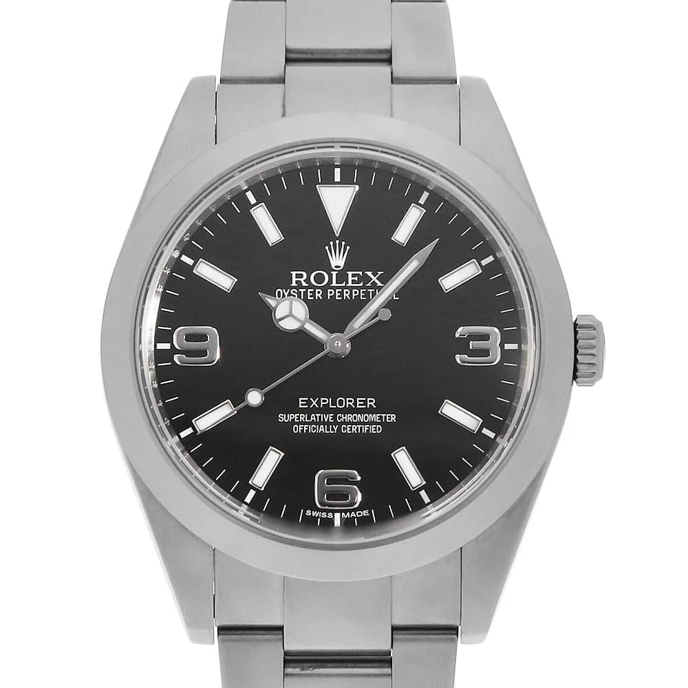 ROLEX EXPLORER EARLY MODEL BLACKOUT BLACK WATCH: ROLEX Explorer early model blackout black Watch Brand: ROLEX Type: Wrist watch Material: Band Material Stainless Steel, Case Material Stainless Steel Color: Dial Color Black Size: Band Size