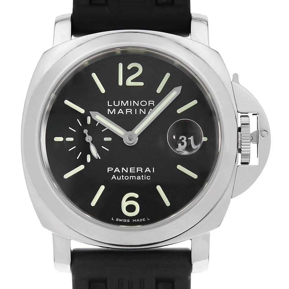 PANERAI LUMINOR MARINA WATCH: PANERAI Luminor Marina Watch Brand: PANERAI Type: Wrist watch Material: Band Material rubber, Case Material Stainless Steel Color: Dial Color Black Size: Band Size NONE, Case Size Case:W44mm 