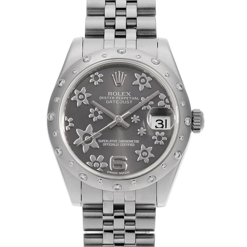 ROLEX DATEJUST BEZEL DIAMOND GRAY ROW JUBILEE WATCH: ROLEX datejust bezel diamond gray Row Jubilee Watch Brand: ROLEX Type: Wrist watch Material: Band Material Stainless Steel, Case Material Stainless Steel/White gold Color: Dial Color Gray 