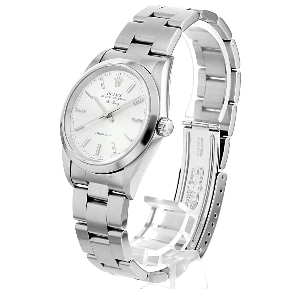 ROLEX AIR KING SILVER WATCH - 2