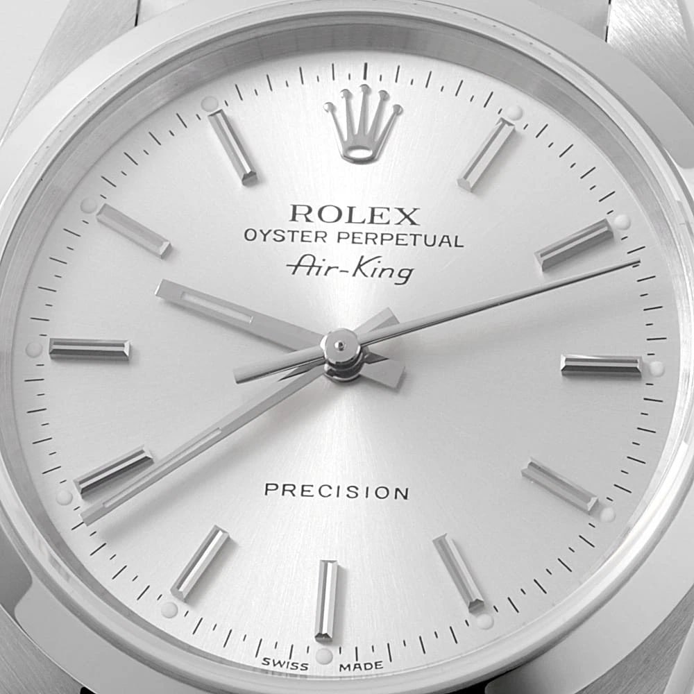 ROLEX AIR KING SILVER WATCH - 4