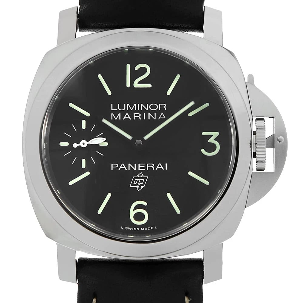 PANERAI LUMINOR MARINA WATCH: PANERAI Luminor Marina Watch Brand: PANERAI Type: Wrist watch Material: Band Material Calfskin, Case Material Stainless Steel Color: Dial Color Black Size: Band Size NONE, Case Size Case:W44mm