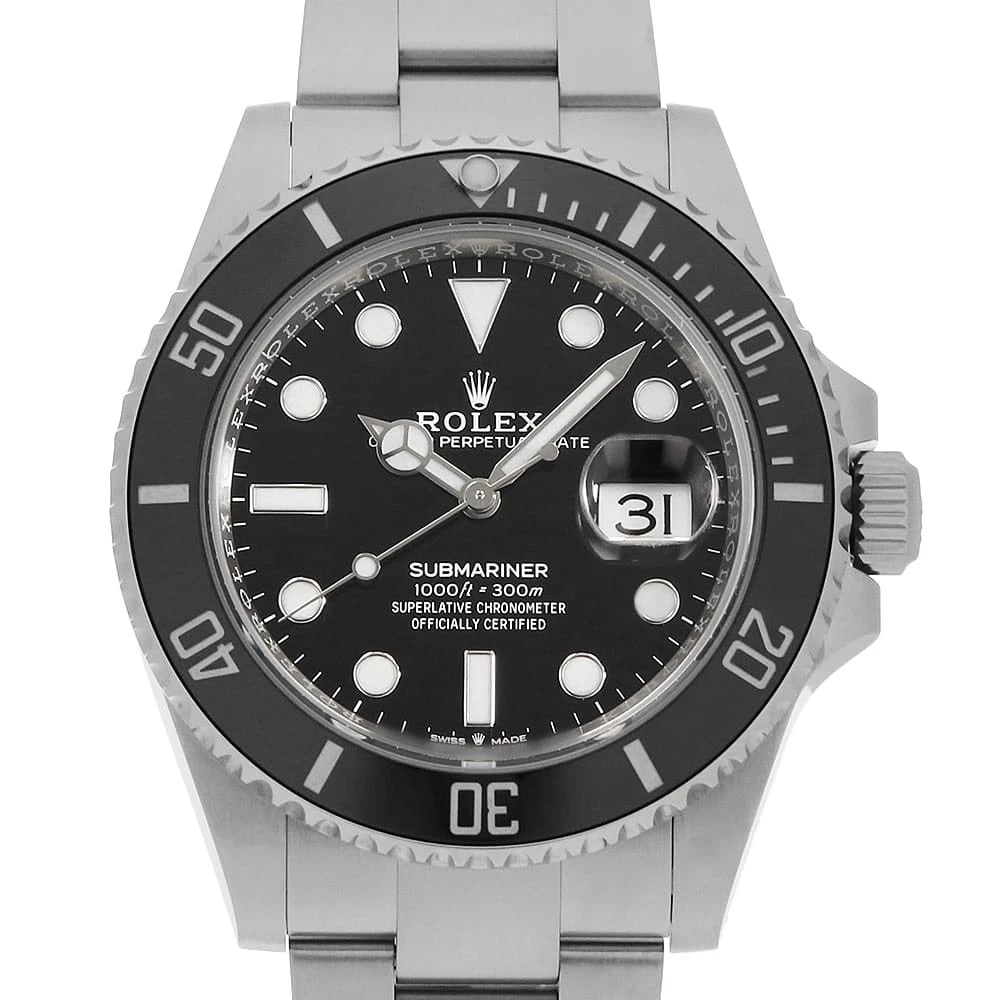 ROLEX SUBMARINER BLACK WATCH: ROLEX SUBMARINER black Watch Brand: ROLEX Type: Wrist watch Material: Band Material Stainless Steel, Case Material Stainless Steel Color: Dial Color Black Size: Band Size 20.5cm (8.1inch),
