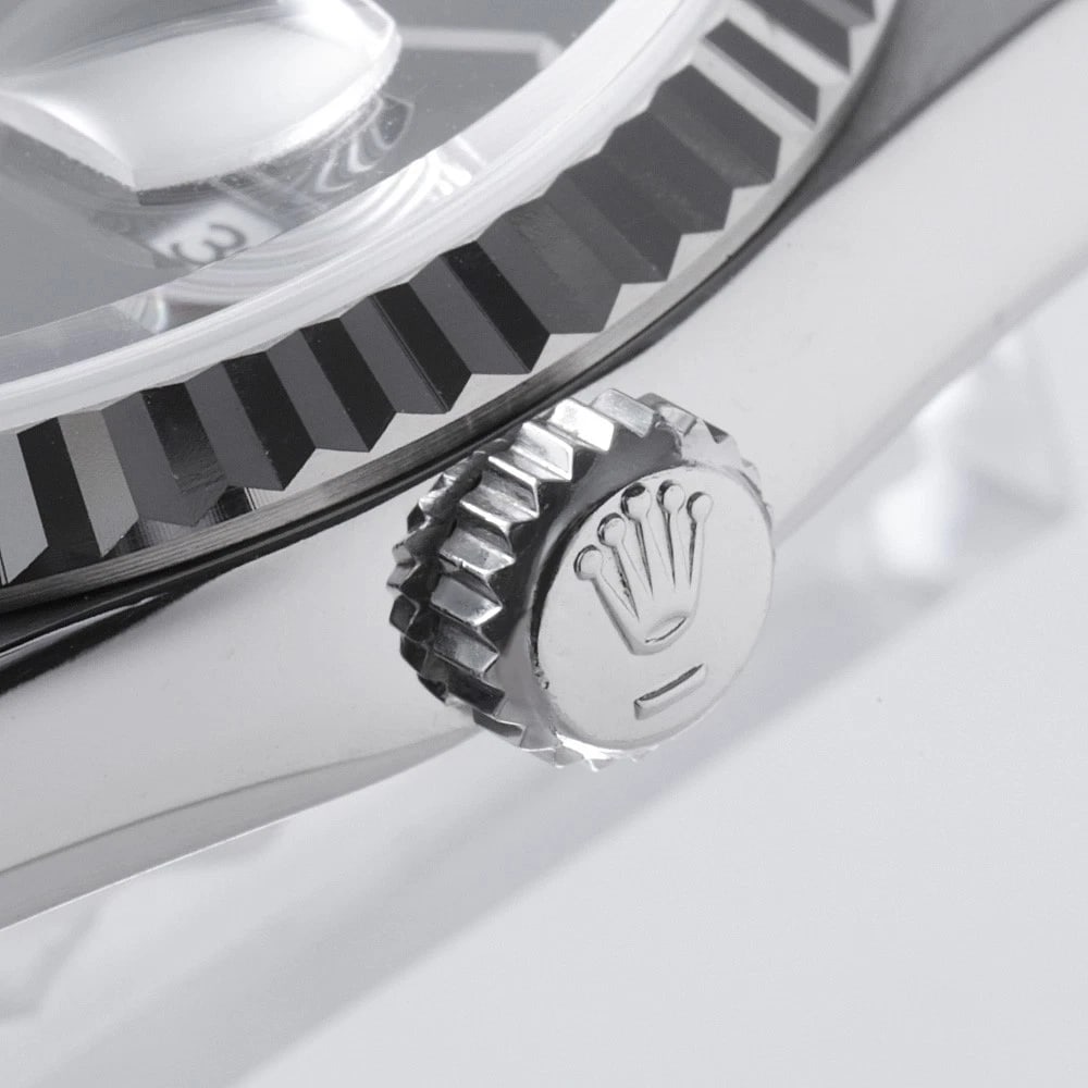 ROLEX DATEJUST BLACK WATCH - 5