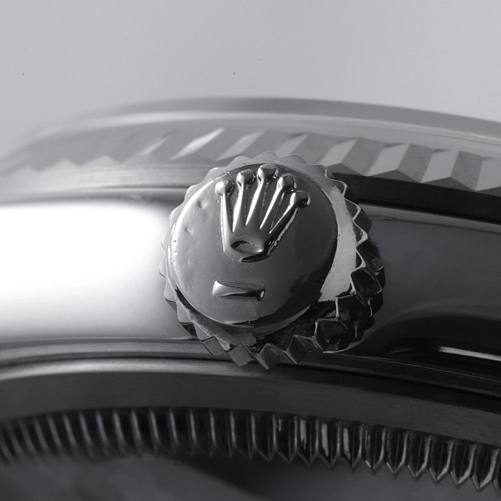 ROLEX DATEJUST BLACK WATCH - 6