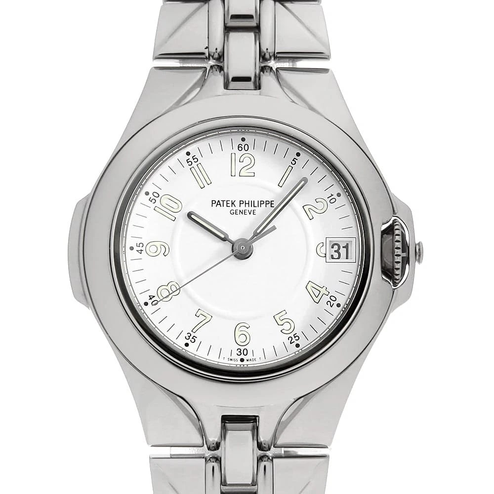 PATEK PHILIPPE SCULPTURE WATCH: PATEK PHILIPPE Sculpture Watch Brand: PATEK PHILIPPE Type: Wrist watch Material: Band Material Stainless Steel, Case Material Stainless Steel Color: Dial Color White Size: Band Size 18.5cm (7.3inc