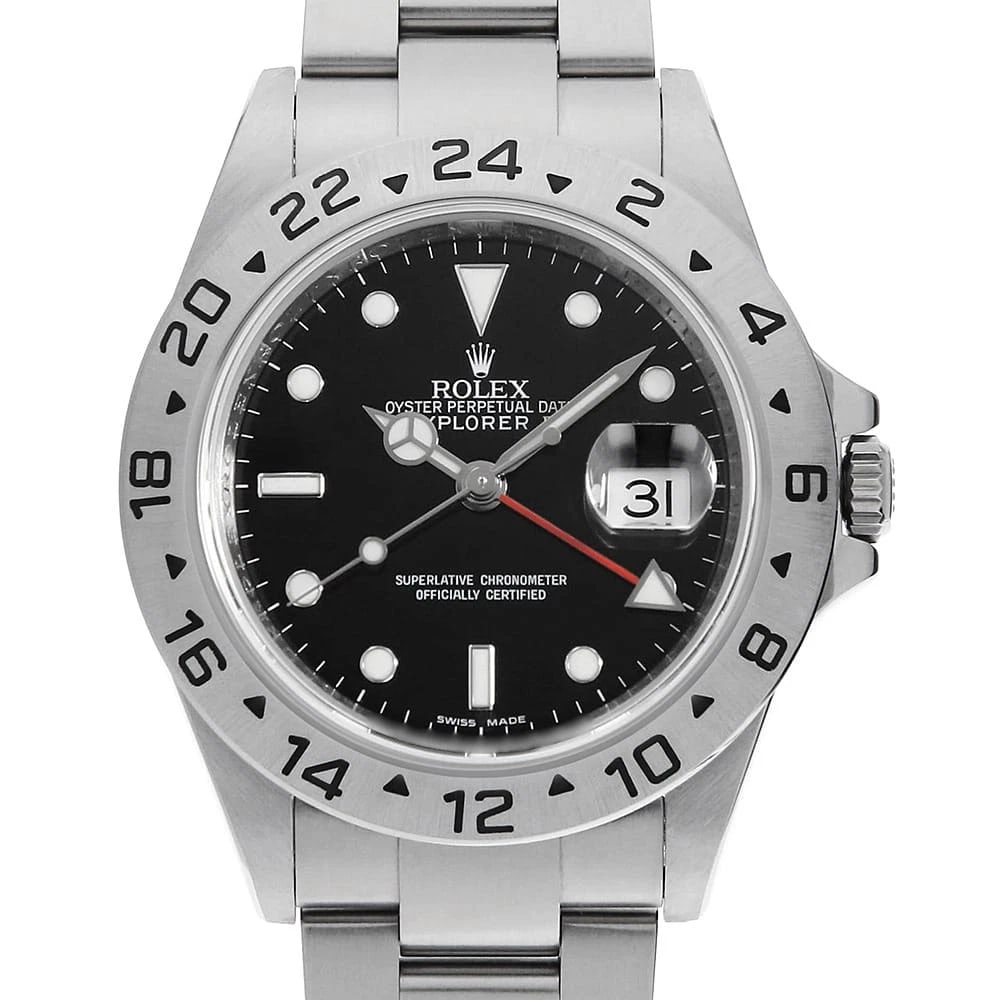 ROLEX EXPLORER BLACK M WATCH: ROLEX Explorer black M Watch Brand: ROLEX Type: Wrist watch Material: Band Material Stainless Steel, Case Material Stainless Steel Color: Dial Color Black Size: Band Size 19.5cm (7.7inch), Case Si