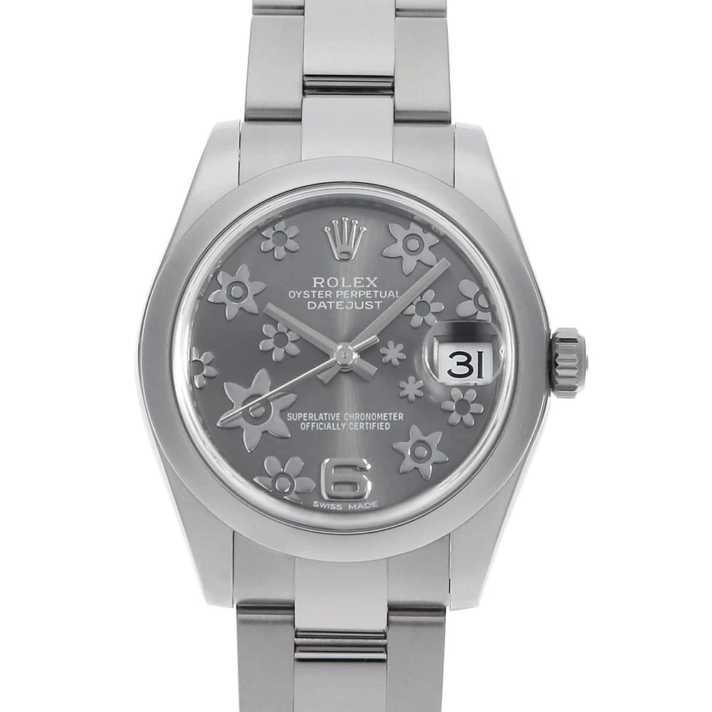 ROLEX DATEJUST GRAY ROW OYSTER BRACELET WATCH: ROLEX Datejust gray Row Oyster Bracelet Watch Brand: ROLEX Type: Wrist watch Material: Band Material Stainless Steel, Case Material Stainless Steel Color: Dial Color Gray Size: Band Size