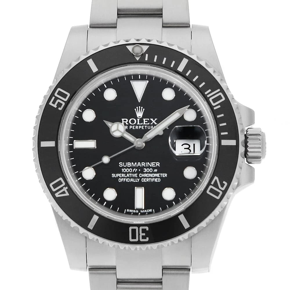 ROLEX SUBMARINER BLACK WATCH: ROLEX SUBMARINER black Watch Brand: ROLEX Type: Wrist watch Material: Band Material Stainless Steel, Case Material Stainless Steel Color: Dial Color Black Size: Band Size 20.5cm (8.1inch), Case Si