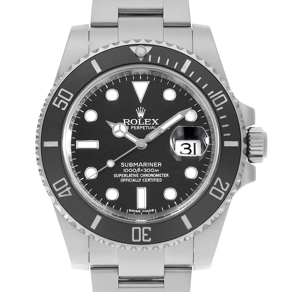 ROLEX SUBMARINER BLACK WATCH: ROLEX SUBMARINER black Watch Brand: ROLEX Type: Wrist watch Material: Band Material Stainless Steel, Case Material Stainless Steel Color: Dial Color Black Size: Band Size 20.5cm (8.1inch), Case Si