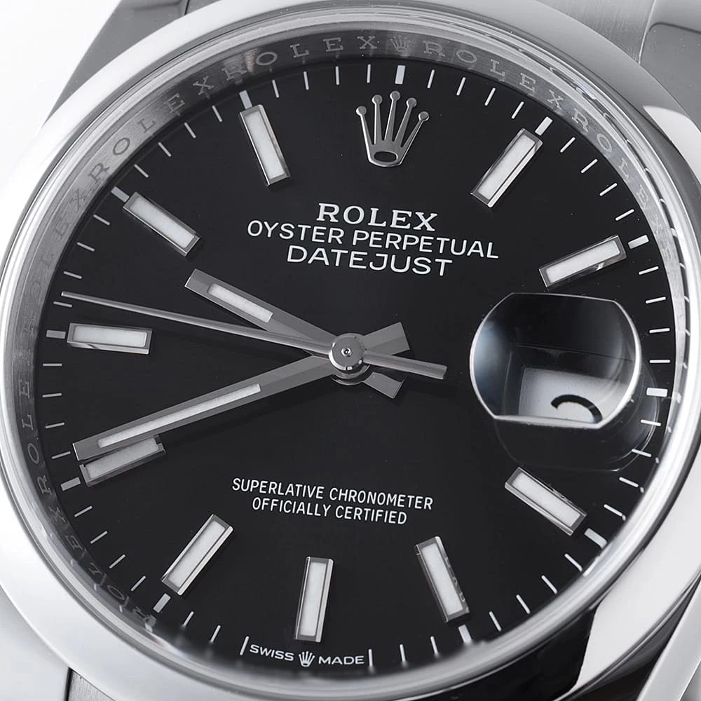 ROLEX DATEJUST BLACK ROWS OYSTER BREATH SECOND WATCH - 6