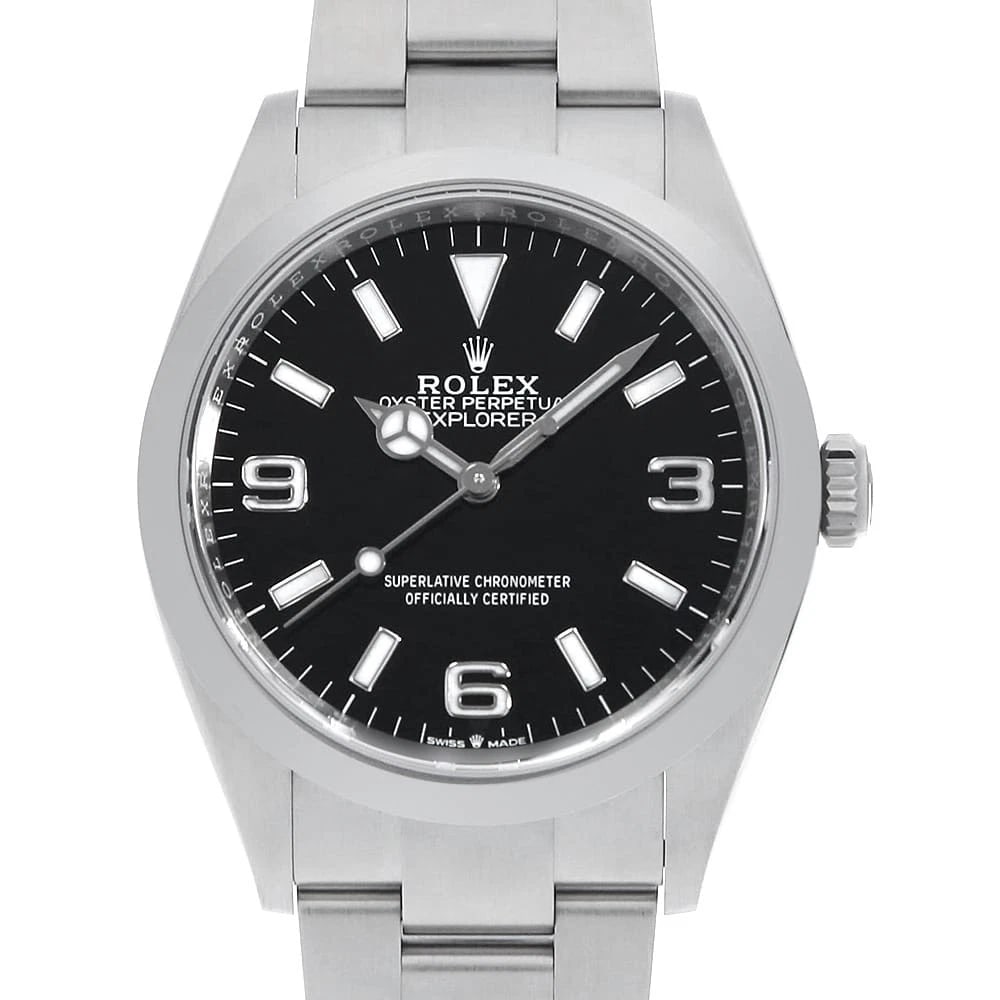 ROLEX EXPLORER BLACK WATCH: ROLEX Explorer black Watch Brand: ROLEX Type: Wrist watch Material: Band Material Stainless Steel, Case Material Stainless Steel Color: Dial Color Black Size: Band Size 19cm (7.5inch), Case
