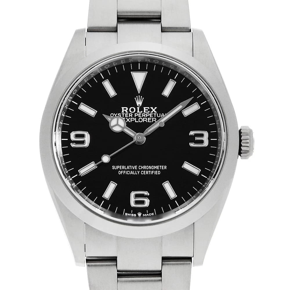 ROLEX EXPLORER BLACK WATCH: ROLEX Explorer black Watch Brand: ROLEX Type: Wrist watch Material: Band Material Stainless Steel, Case Material Stainless Steel Color: Dial Color Black Size: Band Size 19cm (7.5inch), Case
