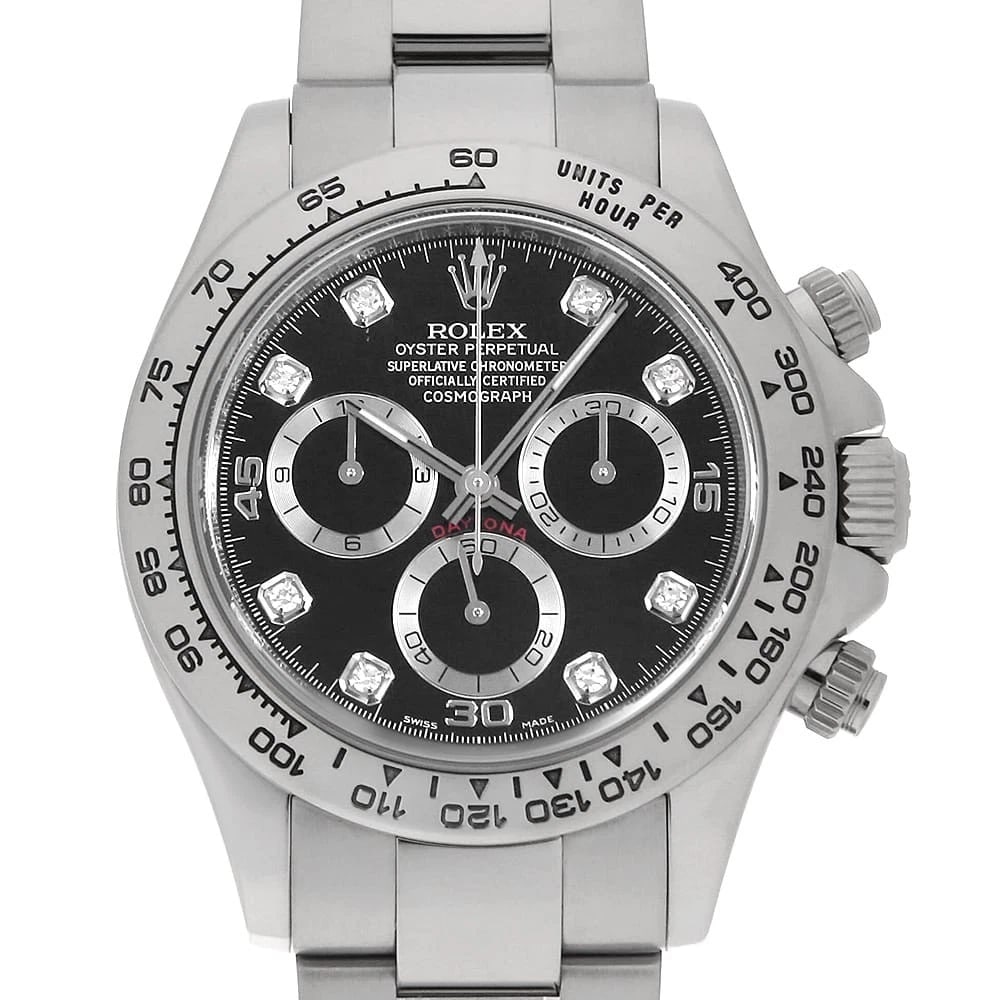 ROLEX COSMOGRAPH DAYTONA DIAMOND BLACK WATCH (1 of 8)