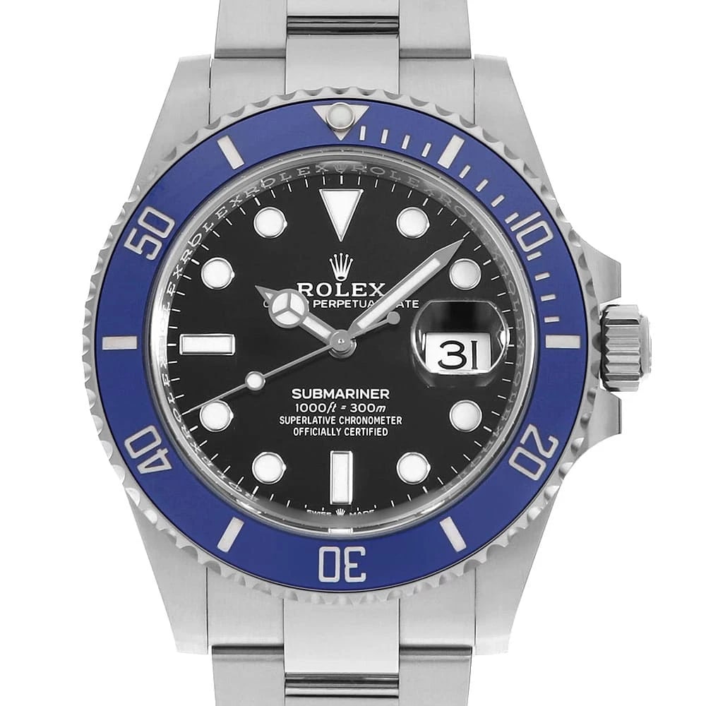 ROLEX SUBMARINER BLACK WATCH: ROLEX SUBMARINER black Watch Brand: ROLEX Type: Wrist watch Material: Band Material White Gold, Case Material White Gold Color: Dial Color Black Size: Band Size 20.5cm (8.1inch), Case Size