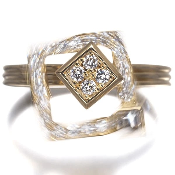 WALTHAM RING DIAMOND SWING SQUARE - 2