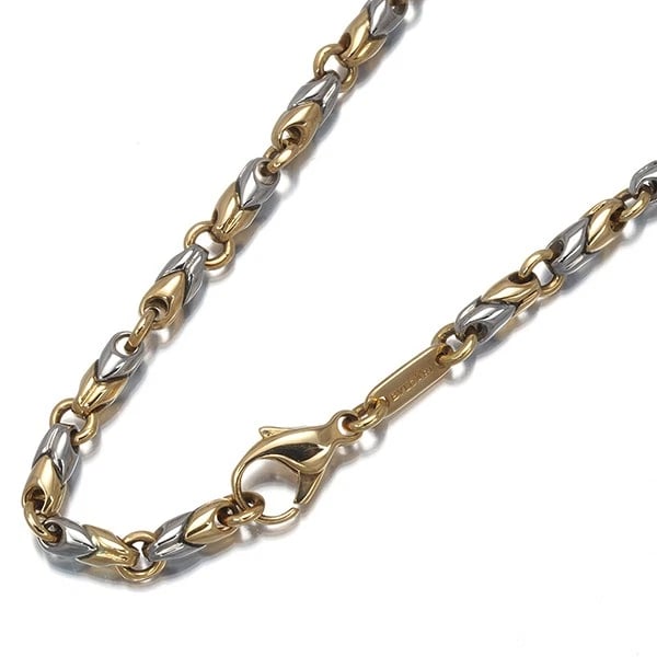 BVLGARI CHAIN NECKLACE PASSODOPIO: BVLGARI Chain Necklace Passodopio Brand: BVLGARI Type: Necklace Material: 18K / 750 / Yellow Gold STEEL / Stainless Steel Color: None Size: Necklace length: 40cm Necklace width: 3.5mm Clasp