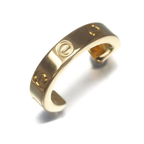 CARTIER LOVE SINGLE EARRING HOOP SM 18K 750 YELLOW GOLD: Cartier Love Single Earring Hoop SM 18K 750 Yellow Gold Brand: Cartier Type: Single Earring Material: 18K / 750 / Yellow Gold Color: None Size: Design size: length 12.2 x width 10.8mm x
