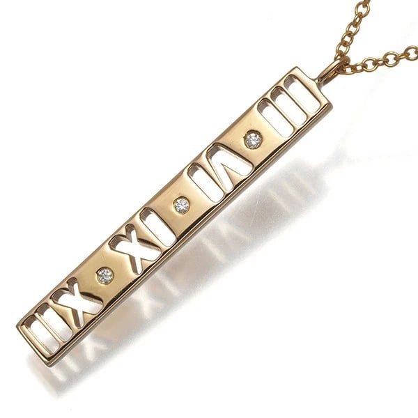 TIFFANY&CO. NECKLACE DIAMOND ATLAS PIERCED: Tiffany&Co. Necklace Diamond Atlas Pierced Brand: Tiffany & Co. Type: Necklace Material: 18K / 750 / White Gold Main Stone/Creation Natural Color: None Size: Necklace length: 40cm Pendant