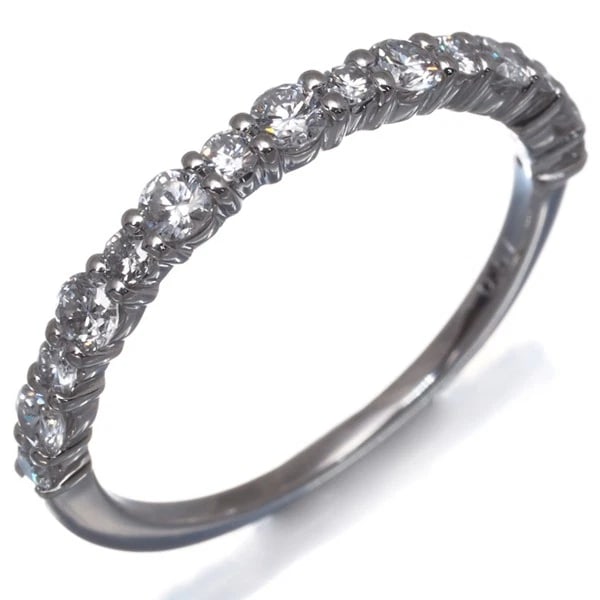 DIAMOND HALF ETERNITY RING 900 PLATINUM - 2