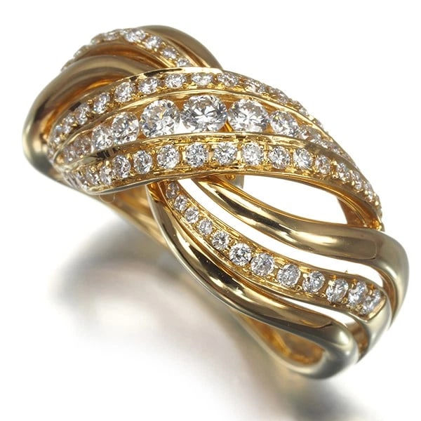 DIAMOND WAVELINE RING 18K 750 YELLOW GOLD: Diamond WaveLine Ring 18K 750 Yellow Gold Brand: Unbranded Type: Ring Material: 18K / 750 / Yellow Gold Main Stone/Creation Natural Color: None Size: US 7 Accessories: None Accessories