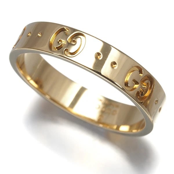 GUCCI RING ICON THIN 18K 750 YELLOW GOLD: GUCCI Ring Icon Thin 18K 750 Yellow Gold Brand: GUCCI Type: Ring Material: 18K / 750 / Yellow Gold Color: None Size: US 7.25 Accessories: None Accessories Notice: When purchasing pre-owned
