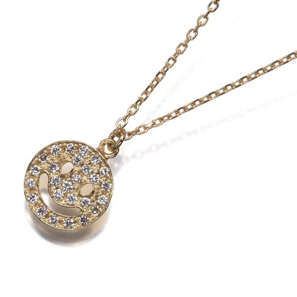 DIAMOND SMILE PAVED REVERSIBLE NECKLACE (1 of 2)