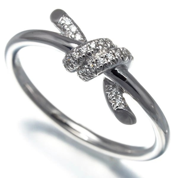 TIFFANY&CO. RING DIAMOND KNOT 18K 750 WHITE GOLD (1 of 3)
