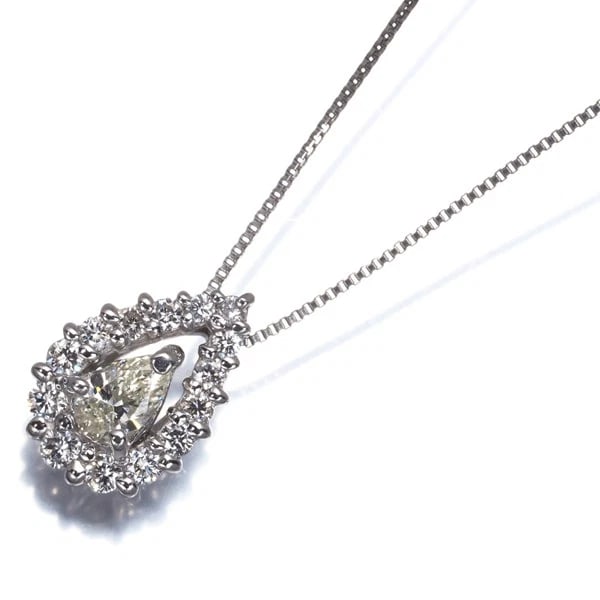DIAMOND PEAR-SHAPED NECKLACE 900 850 PLATINUM (1 of 2)