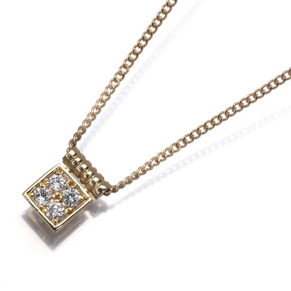 CHRISTIAN DIOR NECKLACE DIAMOND SQUARE 18K 750 YELLOW GOLD: Christian Dior Necklace Diamond Square 18K 750 Yellow Gold Brand: Christian Dior Type: Necklace Material: 18K / 750 / Yellow Gold Main Stone/Creation Natural Color: None Size: Necklace length:
