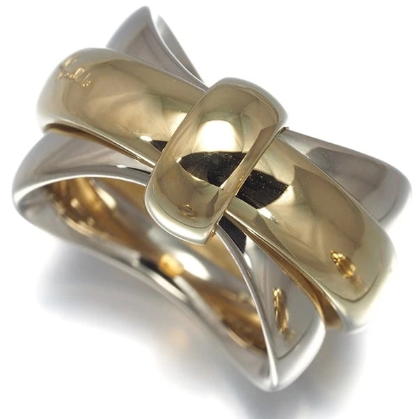 POMELLATO RING 3-STRAND 18K 750 YELLOW WHITE GOLD: Pomellato Ring 3-strand 18K 750 Yellow White Gold Brand: Pomellato Type: Ring Material: 18K / 750 / Yellow Gold 18K / 750 / White Gold Main Stone/Creation Natural Color: None Size: US 7.25-7.5 Ac